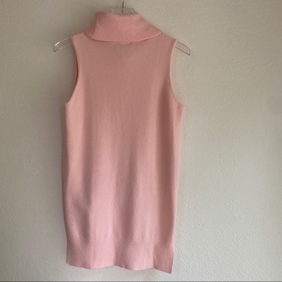 CARMEN MARC VALVO pink rollneck sleeveless sweater - Picture 4 of 12